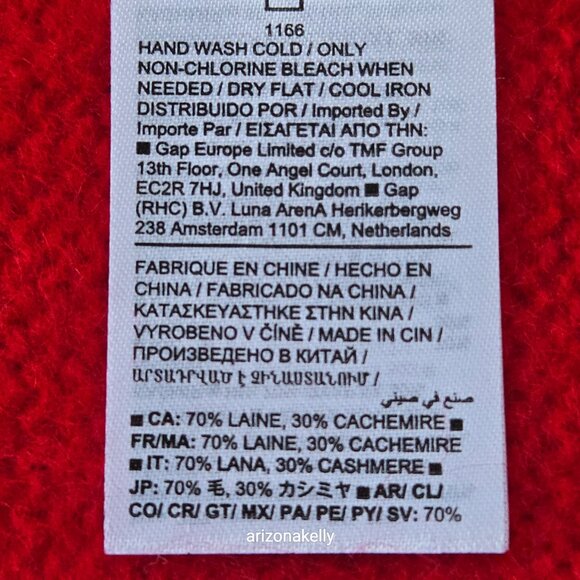 NWOT Banana Republic Wool Cashmere Brushed Scarf Red Sunset - Picture 5 of 16